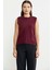 Arkası Açık Bağlamalı Yünlü Triko Süveter - Bordo 5