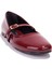 DZA07-115052BB Bordo Günlük Babet Kadın Ayakkabı 1