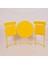 Gazelle Katlanır Metal Masa-Sandalye Seti-Sarı RAL1023,RESTORANSANDALYE,BISTROSANDALYE 2