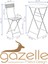 Gazelle Katlanır Metal Masa-Sandalye Seti-Sarı RAL1023,RESTORANSANDALYE,BISTROSANDALYE 5