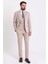 Duz Bej Rengi Slim Fit Klasik Erkek Takım Elbise 1