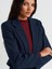60744 Kruvaze Düğmeli Crop Blazer-Lacivert 3