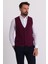 Dokulu Bordo Slim Fit Triko Erkek Yelek 3