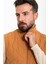 Kapitone Kamel Rengi Slim Fit Hakim Yaka Erkek Yelek 5