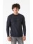 Yazı Baskılı Bisiklet Yaka Sweatshirt 1