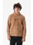 Yazı Nakışlı Kanguru Cepli Kapüşonlu Polar Sweatshirt 2