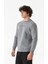 Kabartma Baskılı Bisiklet Yaka Sweatshirt 4