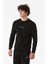 Yazı Baskılı Bisiklet Yaka Sweatshirt 4