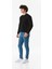 Fermuarlı Straight Jean Pantolon 4