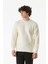 Kabartma Baskılı Bisiklet Yaka Sweatshirt 2