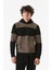 Renk Bloklu Kapüşonlu Kanguru Cepli Polar Sweatshirt 4