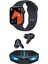 Watch 8 Akıllı Saat ve K55 Işıklı Oyuncu Bluetooth Kulaklık Kampanya Seti 1