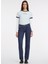 Normal Bel Boru Paça Regular Fit Koyu Mavi Kadın Denim Pantolon Gj G08 Mıd Rıse Stra - Eco Recy Co 1