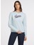 Jeans Bisiklet Yaka Desenli Mavi Kadın Sweatshırt Gj Cn Reg Guess J Sc - Organıc Co/p 2
