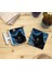 Kediler ve Sanat/van Gogh Yıldızlı Gece The Starry Night Set 9 - T Kulplu Fincan Kupa-Taş Bardak Altlığı 6 2