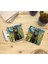 Kediler ve Sanat/van Gogh Set 9 - T Kulplu Fincan Kupa-Taş Bardak Altlığı 3 2