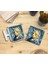Kediler ve Sanat/van Gogh Yıldızlı Gece The Starry Night Set 9 - T Kulplu Fincan Kupa-Taş Bardak Altlığı 5 2