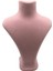 Yerli Üretim Londra Model Süet Kumaş Pembe Renk 28/ 22 cm Kolye Sergileme Mankeni 3