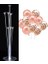 7'li Balon Standı ve 15 Adet Rose Gold Şeffaf Konfetili Balon Set 1