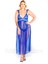 Mavi Şık Özel Tasarım Tül Transparan Uzun Kadın Gecelik 4xl 1
