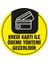 Kredi Kartı ile Yöntemi Geçerlidir Taksi Folyo Sticker Etiket 1