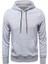 Erkek Uzun Kol Kapşonlu Basic Sweatshirt Hoodie - Gri 2