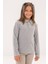 Ku Basıc 15KDS04 4pr Gri Unisex Çocuk Uzun Kol T-Shirt 2