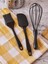 3'lü Set Çırpıcı,spatula ve Fırça Çırpıcı Seti Siyah 1