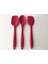 Pinkrose Büyük Boy Kırmızı Yanmaz Yapışmaz Silikon Spatula &kaşık Set 2