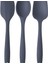 Büyük Boy Yanmaz Yapışmaz Silikon Spatula+Kaşık +Hamur Sıyırıcı Spatula (3lü Set) 1