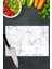 35 x 25 cm Kesim Panosu White Marble 1 Parça Beyaz Cam 3