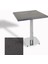 Tokyo Werzalit Kare Masa 70X70 (Kromnikel) - Grey Marble 1