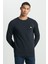 Value Coll. M Crew Neck Knitwear Erkek Kazak L212149410 Navy 3