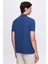 Ds Damat Regular Fit Indigo Düz Örgü %100 Pamuk T-Shirt 3