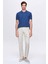 Ds Damat Regular Fit Indigo Düz Örgü %100 Pamuk T-Shirt 4