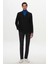 Slim Fit Siyah Gabardin Kumaş Ceket 1