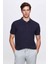 Regular Fit Lacivert Düz Örgü Pamuk T-Shirt 1