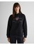 Kadın Siyah Relaxed Fit Kapüşonlu Logolu Sweatshirt 4200276.5 1