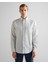 Erkek Mavi Regular Fit Düğmeli Yaka Çizgili Oxford Gömlek 3240169.427 1