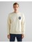 Erkek Krem Regular Fit Bisiklet Yaka Logolu Sweatshirt 2043023.130 1