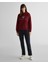 Kadın Bordo Relaxed Fit Kapüşonlu Logolu Sweatshirt 4200276.604 3