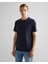 Erkek Lacivert Regular Fit Bisiklet Yaka Logolu T-Shirt 2043012.433 1