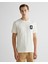 Erkek Krem Regular Fit Bisiklet Yaka Logolu T-Shirt 2043022.130 1