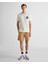 Erkek Krem Regular Fit Bisiklet Yaka Logolu T-Shirt 2043022.130 3