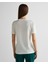 Kadın Krem Regular Fit Bisiklet Yaka Logolu T-Shirt 4201251.113 2