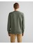 Erkek Yeşil Regular Fit Bisiklet Yaka Logolu Sweatshirt 2015085.351 2