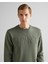Erkek Yeşil Regular Fit Bisiklet Yaka Logolu Sweatshirt 2015085.351 4