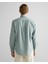 Erkek Yeşil Regular Fit Düğmeli Yaka Çizgili Oxford Gömlek 3240169.309 2