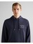 Erkek Lacivert Regular Fit Kapüşonlu Logolu Sweatshirt 2015070.433 4