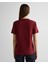 Kadın Bordo Regular Fit Bisiklet Yaka Logolu T-Shirt 4201251.604 2